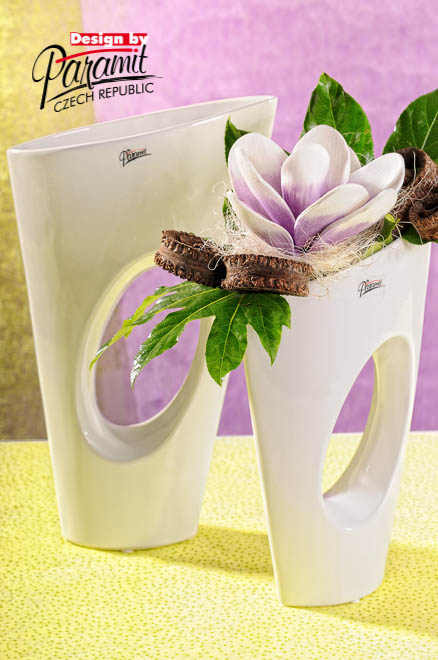Yoko váza biela28cm 11068-28W