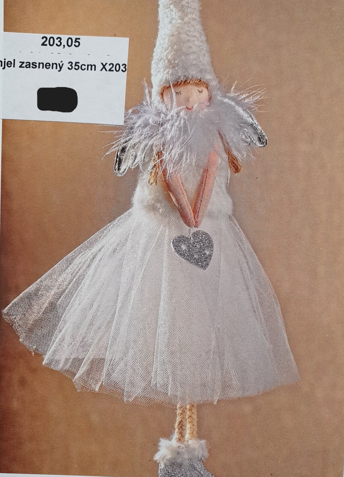 Anjel zasnený 35cm X203
