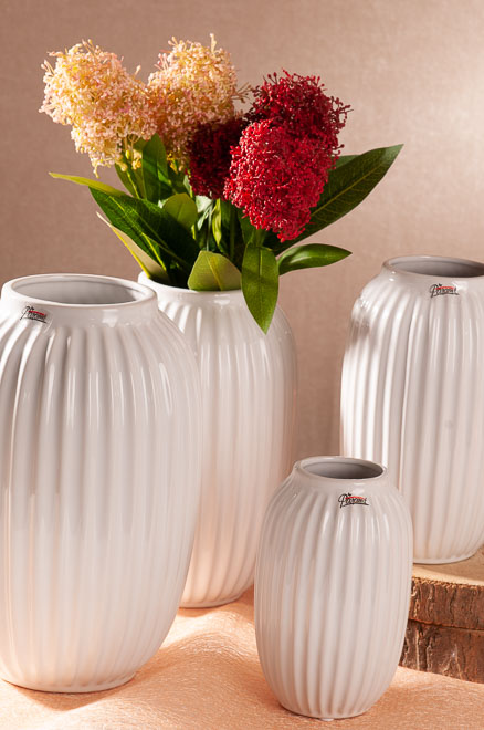 Vrubkovaná váza  20cm 13042-20W
