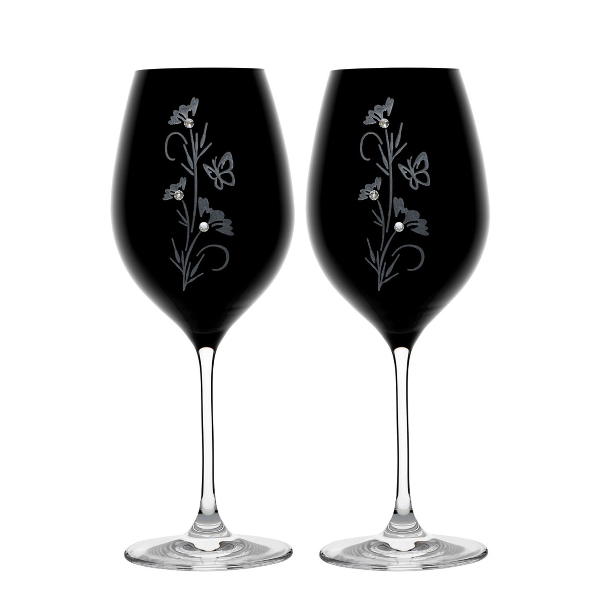 Swarovski Kalich 360 ml 6272 BLACK Flowers 2/1