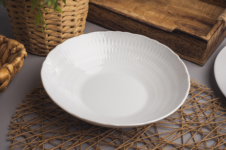 Sofia Tanier hlboký 21,5 cm biela