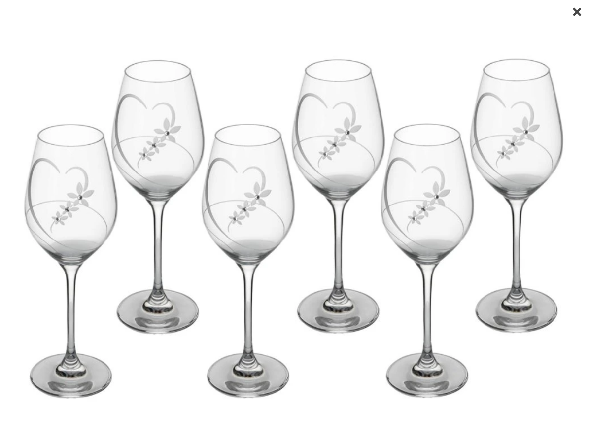 Swarovski Kalich 360 ml 6272/100 srdce. 6/1