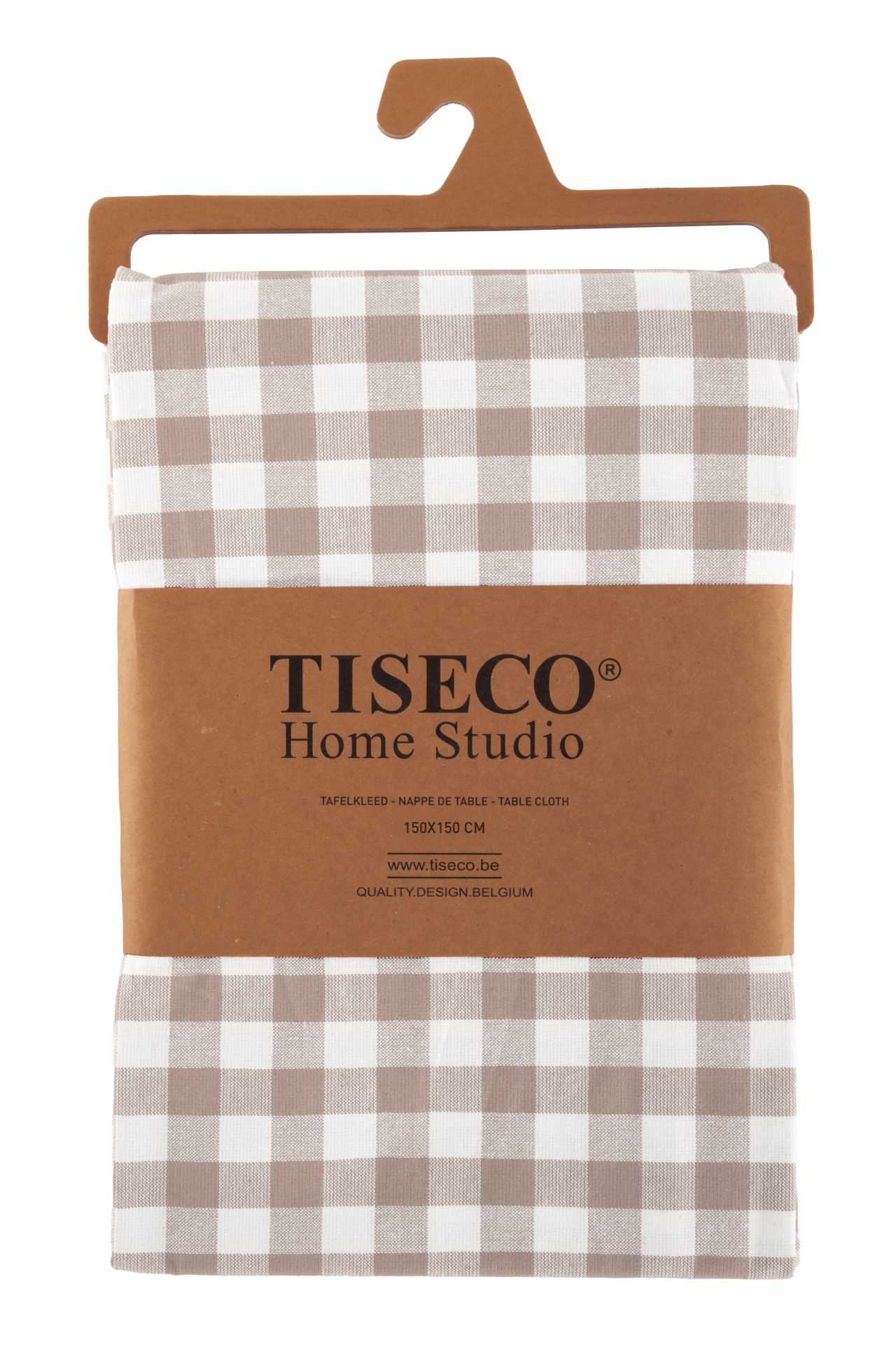 Obrus GINGHAM 150x150 cm - taupe