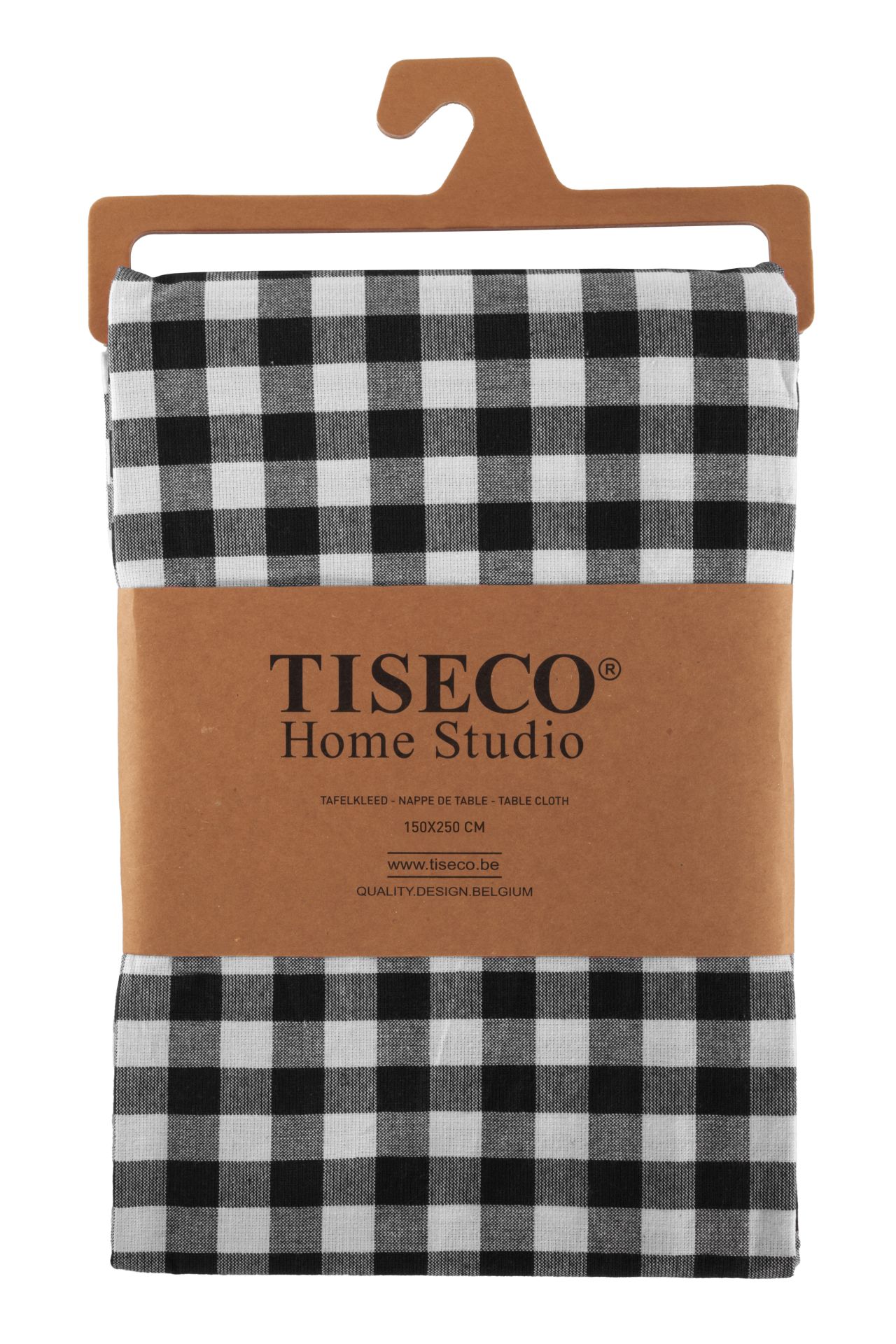 Obrus GINGHAM 150x250cm - black