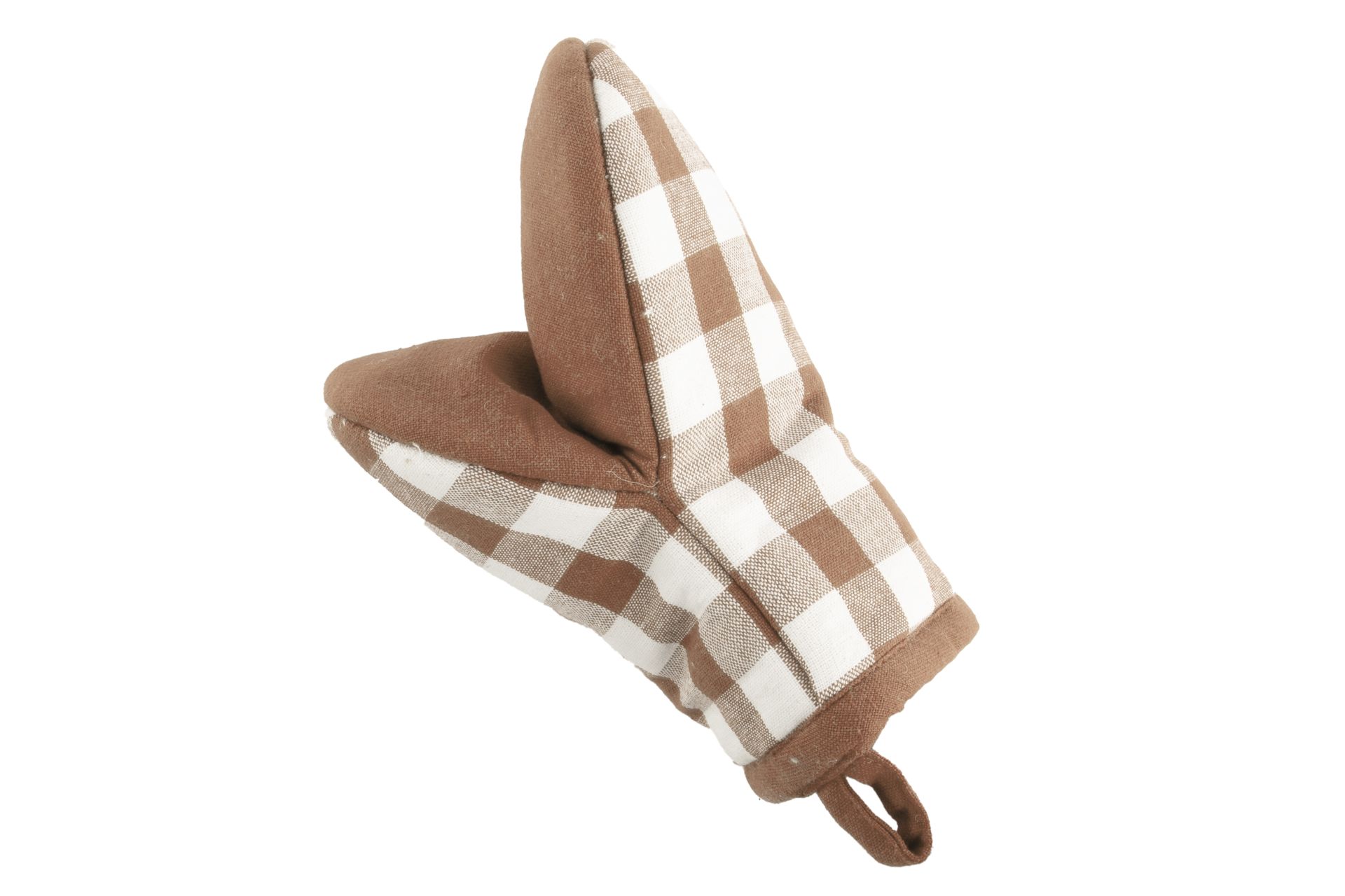 Uchopovacia chňapka GINGHAM 13x19 cm, SADA/2 - cognac