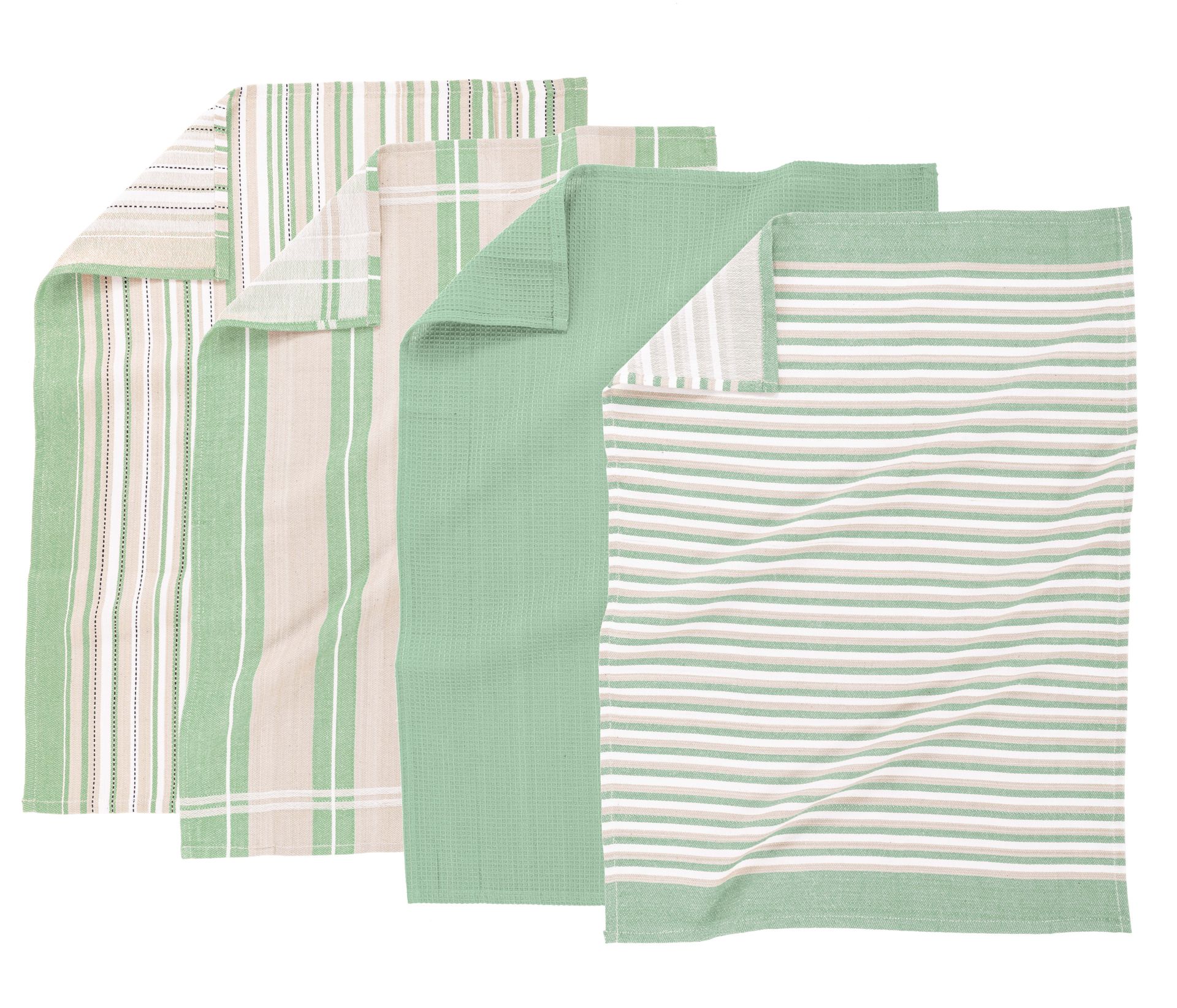 Kuchynská utierka MULTILINES 50x70 cm - SADA/4 - smoke green