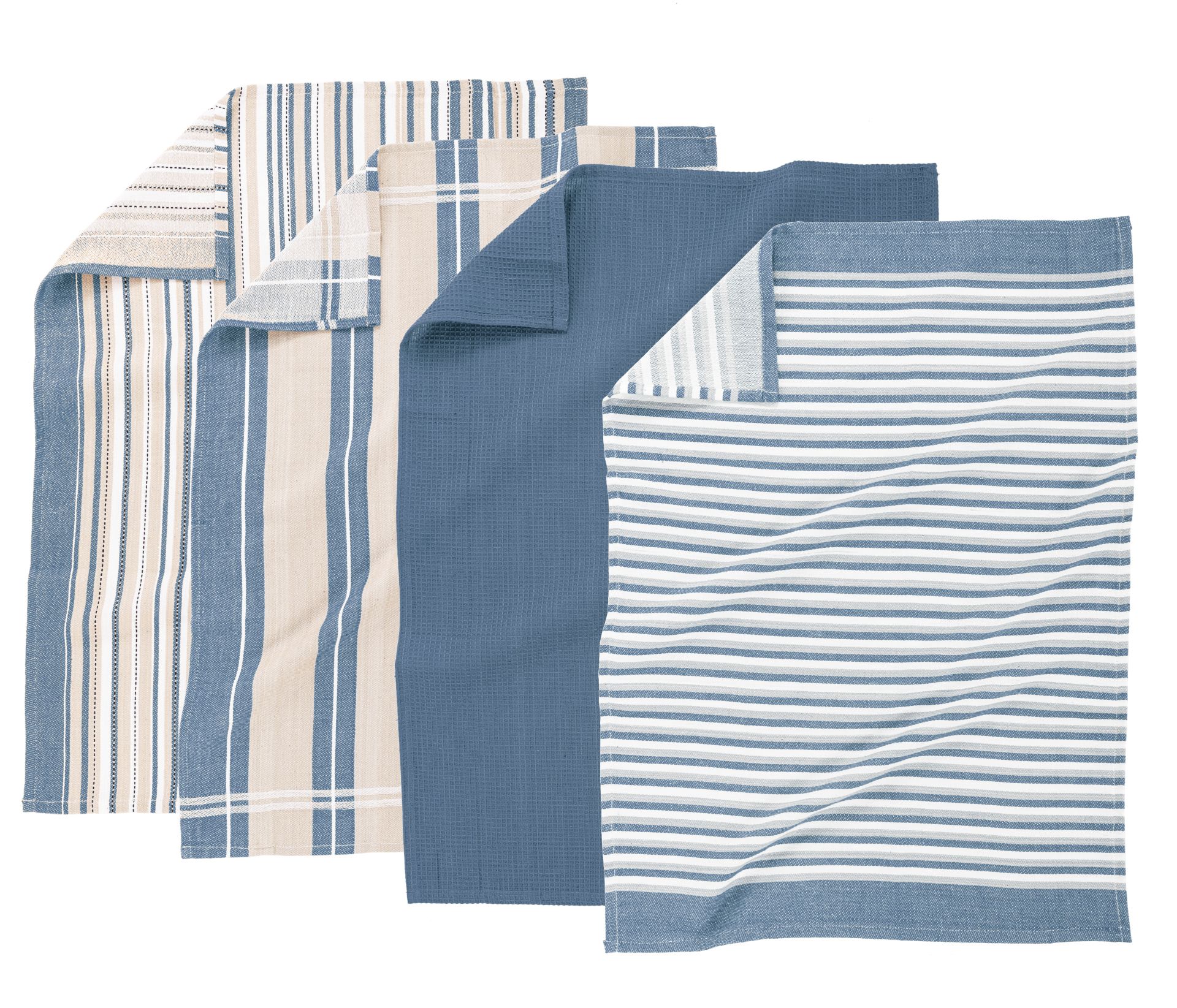 Kuchynská utierka MULTILINES 50x70 cm - SADA/4 - stone blue