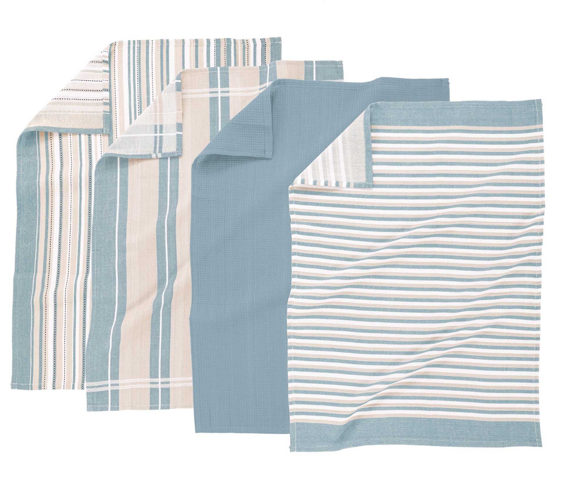 Kuchynská utierka MULTILINES 50x70 cm - SADA/4 - soft blue
