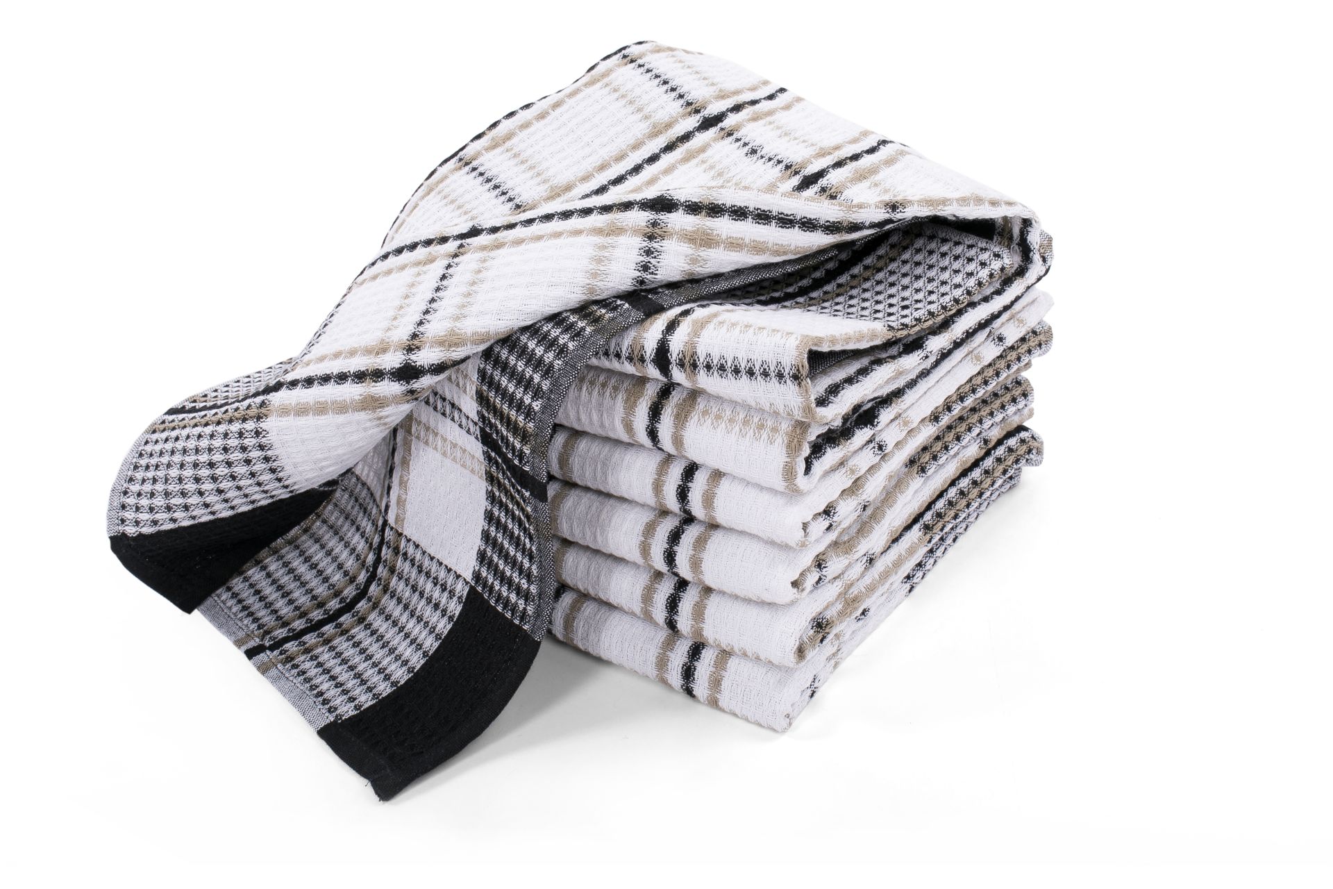 Kuchynská utierka HONEY WAFFLE 50x70 cm - sada (4 ks), black